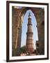 Qutab Minar Tower, UNESCO World Heritage Site, New Delhi, India, Asia-Wendy Connett-Framed Photographic Print