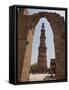 Qutb Minar Through Arch, Qutb Complex, Delhi, India, Asia-Martin Child-Framed Stretched Canvas