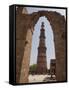 Qutb Minar Through Arch, Qutb Complex, Delhi, India, Asia-Martin Child-Framed Stretched Canvas