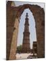 Qutb Minar Through Arch, Qutb Complex, Delhi, India, Asia-Martin Child-Mounted Photographic Print