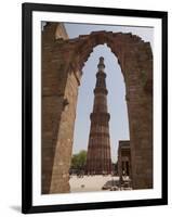 Qutb Minar Through Arch, Qutb Complex, Delhi, India, Asia-Martin Child-Framed Photographic Print