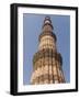 Qutb Minar, Victory Tower Built Between 1193 and 1368 of Sandstone, 73M High, Delhi, India-Tony Waltham-Framed Photographic Print