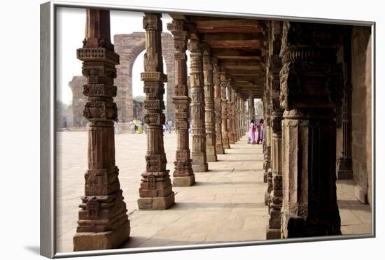 Qutub Complex, UNESCO World Heritage Site, Delhi, India, Asia-Balan Madhavan-Framed Photographic Print