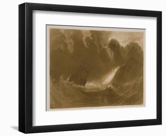 R.803 Ship in a Storm, from the 'Little Liber', Engraved by the Artist, C.1826-J. M. W. Turner-Framed Giclee Print