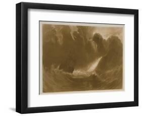 R.803 Ship in a Storm, from the 'Little Liber', Engraved by the Artist, C.1826-J. M. W. Turner-Framed Giclee Print