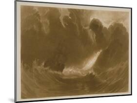 R.803 Ship in a Storm, from the 'Little Liber', Engraved by the Artist, C.1826-J. M. W. Turner-Mounted Giclee Print