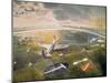 R.A.F. Planes on an Airfield-Eric Ravilious-Mounted Giclee Print