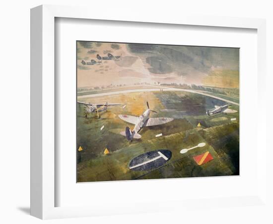 R.A.F. Planes on an Airfield-Eric Ravilious-Framed Giclee Print