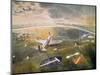 R.A.F. Planes on an Airfield-Eric Ravilious-Mounted Giclee Print