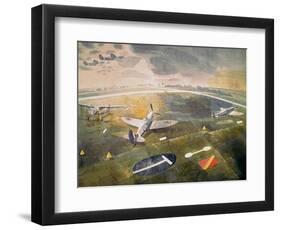 R.A.F. Planes on an Airfield-Eric Ravilious-Framed Premium Giclee Print