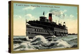 R and O, Steamer Rapids King, Lachine Rapids, Montreal-null-Stretched Canvas