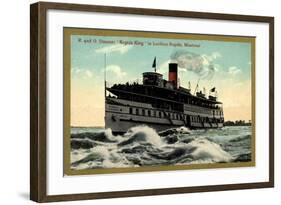 R and O, Steamer Rapids King, Lachine Rapids, Montreal-null-Framed Giclee Print