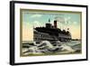 R and O, Steamer Rapids King, Lachine Rapids, Montreal-null-Framed Giclee Print