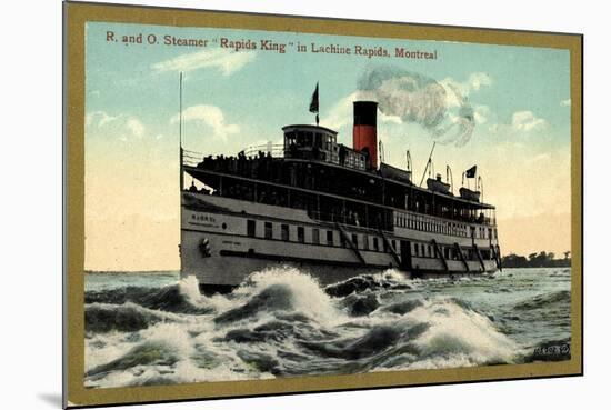 R and O, Steamer Rapids King, Lachine Rapids, Montreal-null-Mounted Giclee Print