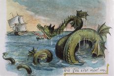 Sea Monster Looks at a Sailing Ship-R. Andre-Stretched Canvas