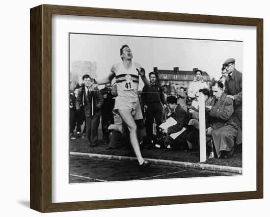 R. Bannister Runs Mile-null-Framed Photographic Print