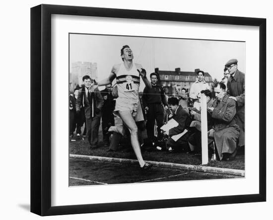 R. Bannister Runs Mile-null-Framed Photographic Print