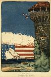 WW1 Cartoon, Usa Rescue-R Diligent-Stretched Canvas