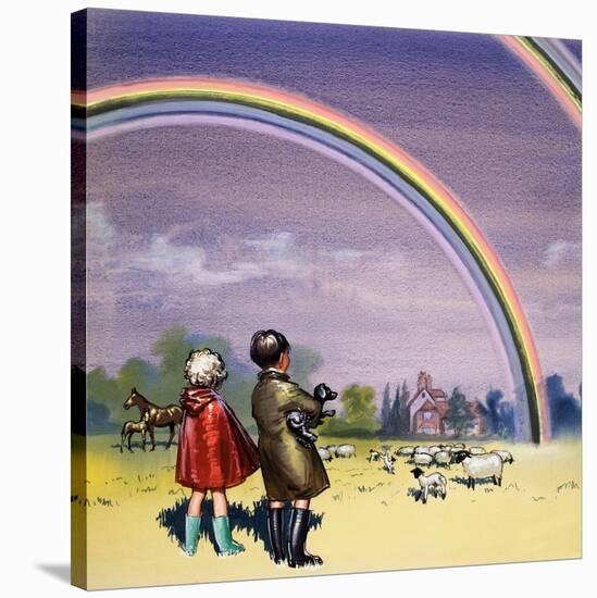 R for Rainbow, Illustration from 'Treasure', 1963-John Worsley-Stretched Canvas