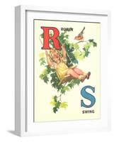 R for Robin, S for Swing-null-Framed Art Print