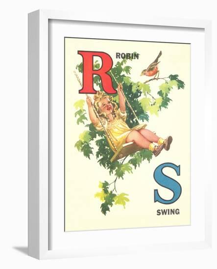 R for Robin, S for Swing-null-Framed Art Print