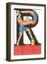 R for Roughhousing-null-Framed Art Print