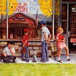 "School Supplies," Saturday Evening Post Cover, September 1, 1973-R. Howe-Giclee Print
