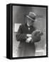 R. I. Pocock with a Kinkajou-Frederick William Bond-Framed Stretched Canvas