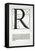 R, Illustration from 'Divina Proportione' by Luca Pacioli (C.1445-1517), Originally Pub. Venice,…-Leonardo da Vinci-Framed Stretched Canvas