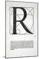 R, Illustration from 'Divina Proportione' by Luca Pacioli (C.1445-1517), Originally Pub. Venice,…-Leonardo da Vinci-Mounted Giclee Print