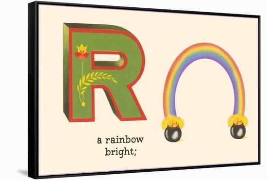 R is a Rainbow-null-Framed Stretched Canvas