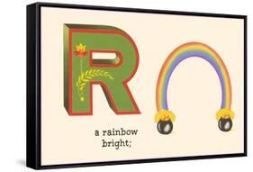R is a Rainbow-null-Framed Stretched Canvas