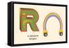R is a Rainbow-null-Framed Stretched Canvas