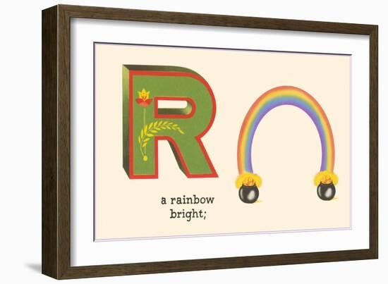 R is a Rainbow-null-Framed Art Print