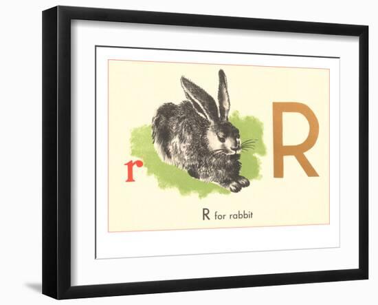 R is for Rabbit-null-Framed Art Print