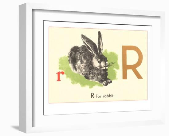 R is for Rabbit-null-Framed Art Print