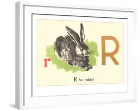 R is for Rabbit-null-Framed Art Print