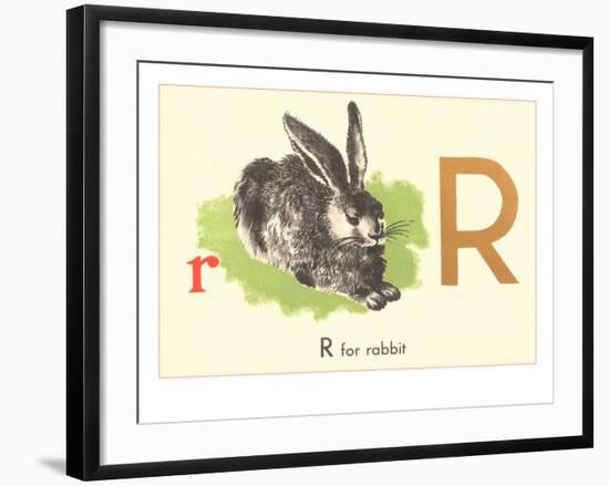 R is for Rabbit-null-Framed Art Print