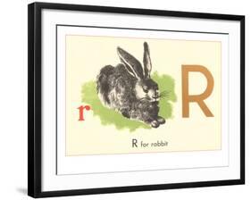 R is for Rabbit-null-Framed Art Print