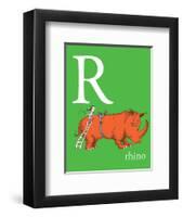 R is for Rhino (green)-Theodor (Dr. Seuss) Geisel-Framed Art Print