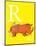 R is for Rhino (yellow)-Theodor (Dr. Seuss) Geisel-Mounted Art Print