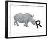 R is for Rhinoceros-Stacy Hsu-Framed Art Print