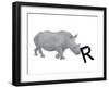 R is for Rhinoceros-Stacy Hsu-Framed Art Print