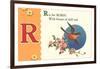 R is for Robin-null-Framed Art Print