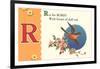 R is for Robin-null-Framed Art Print