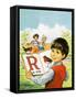 R Is for Robin-Jesus Blasco-Framed Stretched Canvas