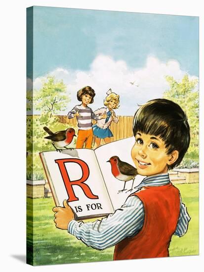 R Is for Robin-Jesus Blasco-Stretched Canvas