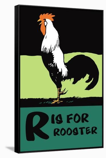 R is for Rooster-Charles Buckles Falls-Framed Stretched Canvas