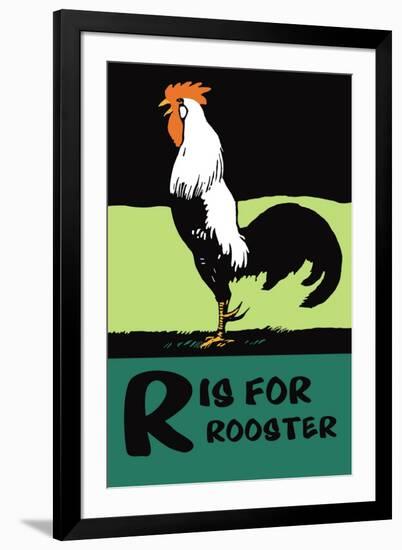 R is for Rooster-Charles Buckles Falls-Framed Art Print