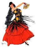 "Flamenco Dancer in Red," Saturday Evening Post Cover, March 14, 1936-R.J. Cavaliere-Giclee Print